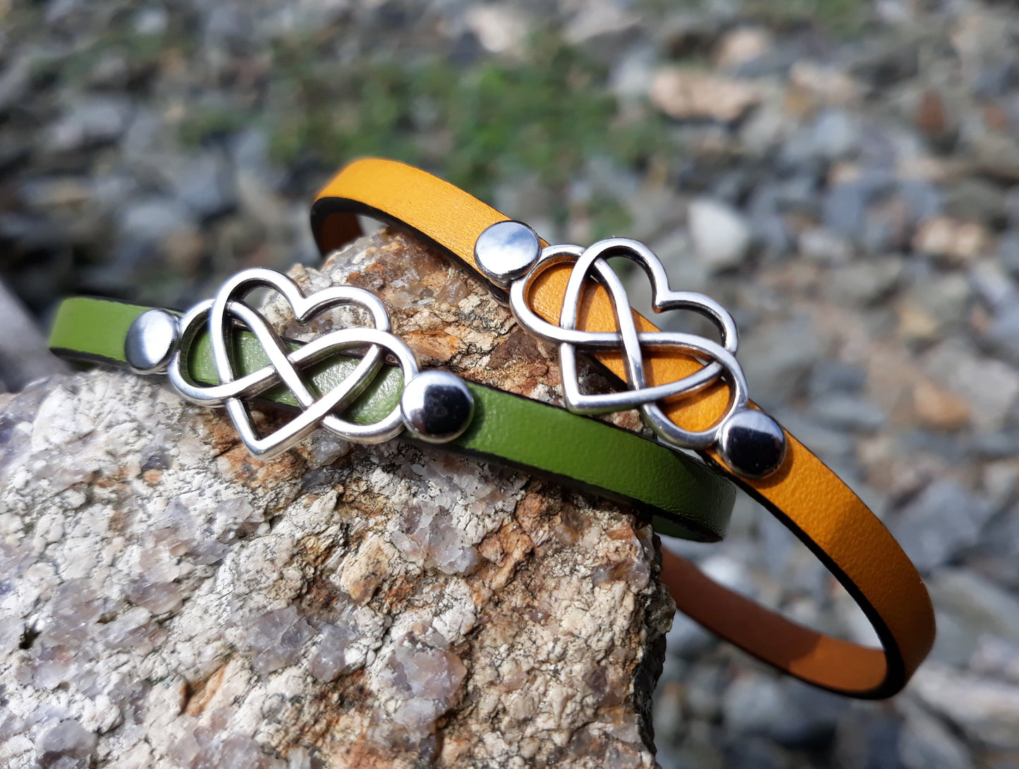 Celtic Infinity Heart Leather Bracelet