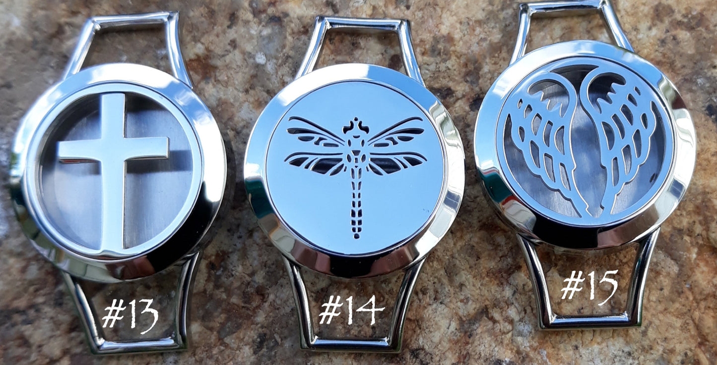 Essential Oil Locket diffuser leather bracelet