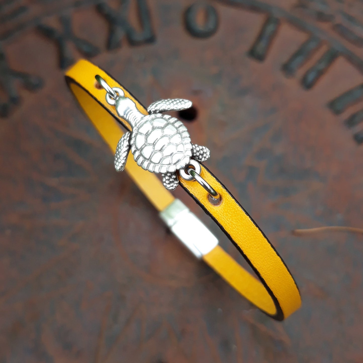 Sea Turtle leather bracelet