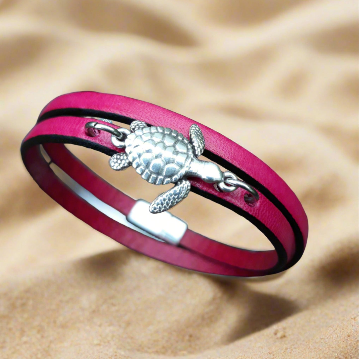 Sea Turtle leather bracelet