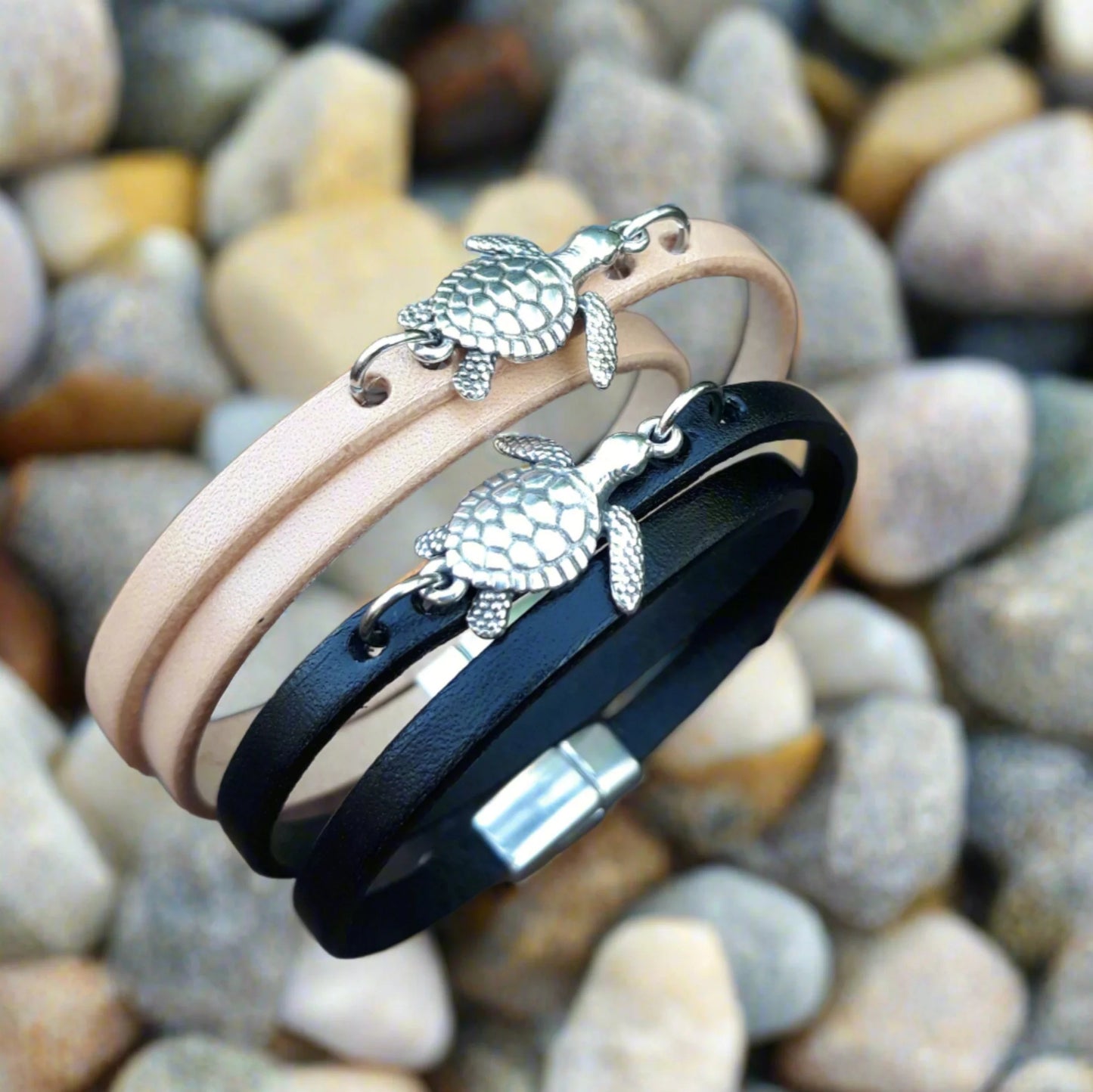 Sea Turtle leather bracelet