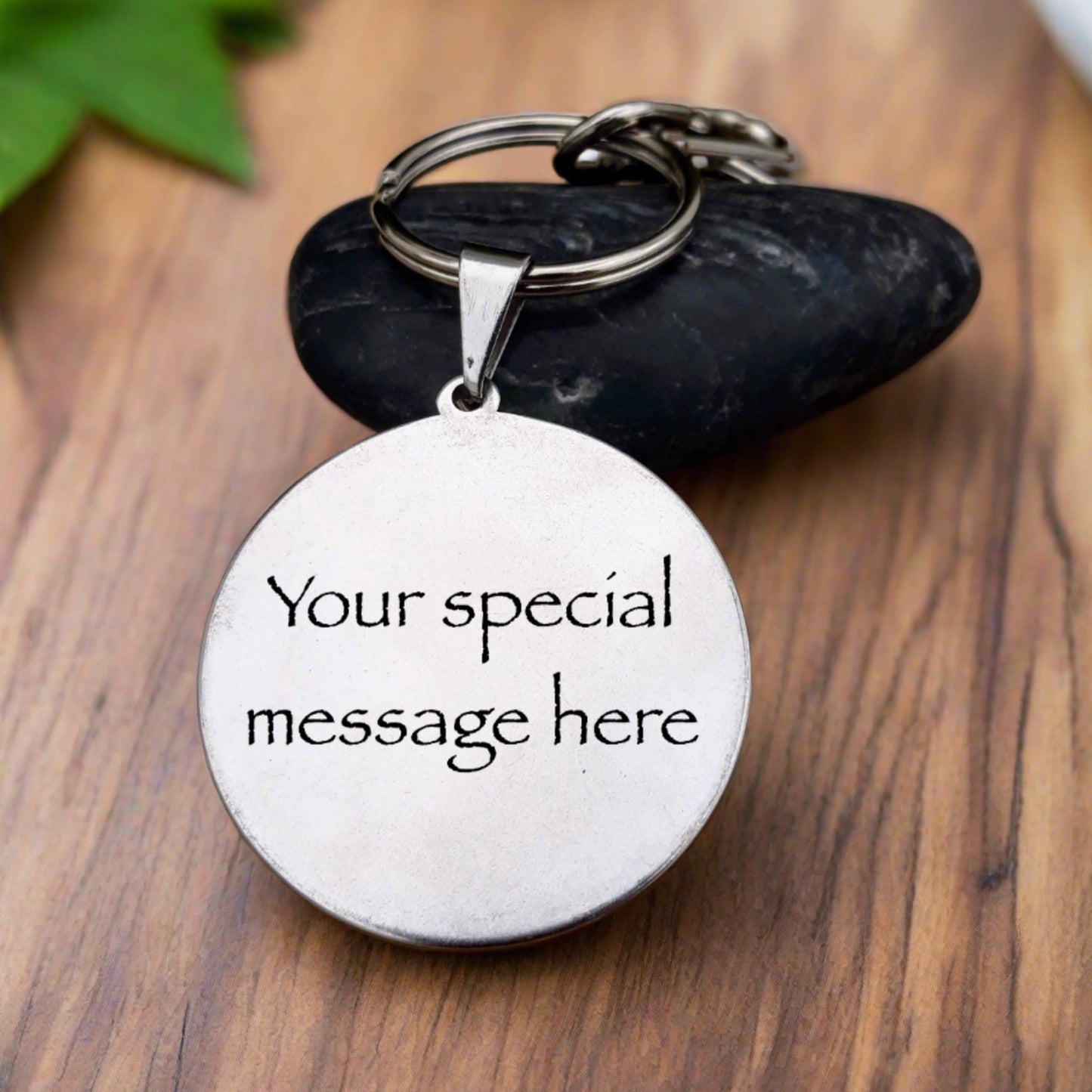 Llama leather Key Ring