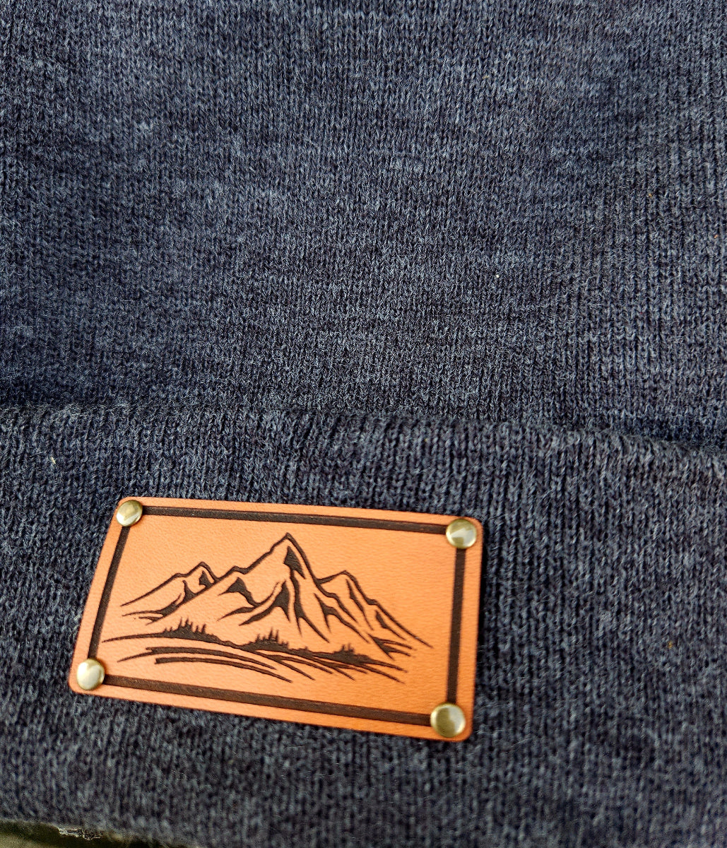 Mountain range beanie hat