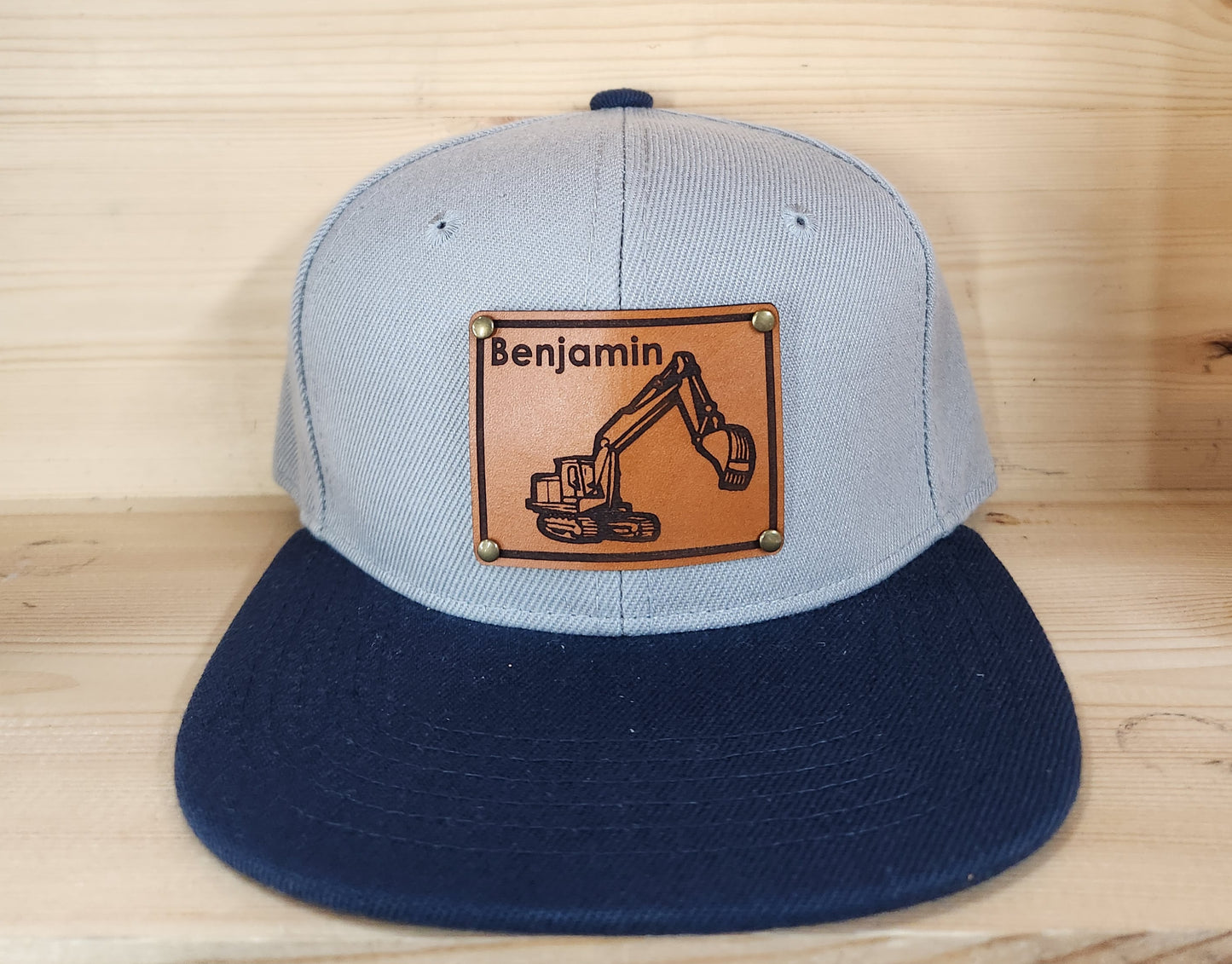 Kids Excavator Hat with Name