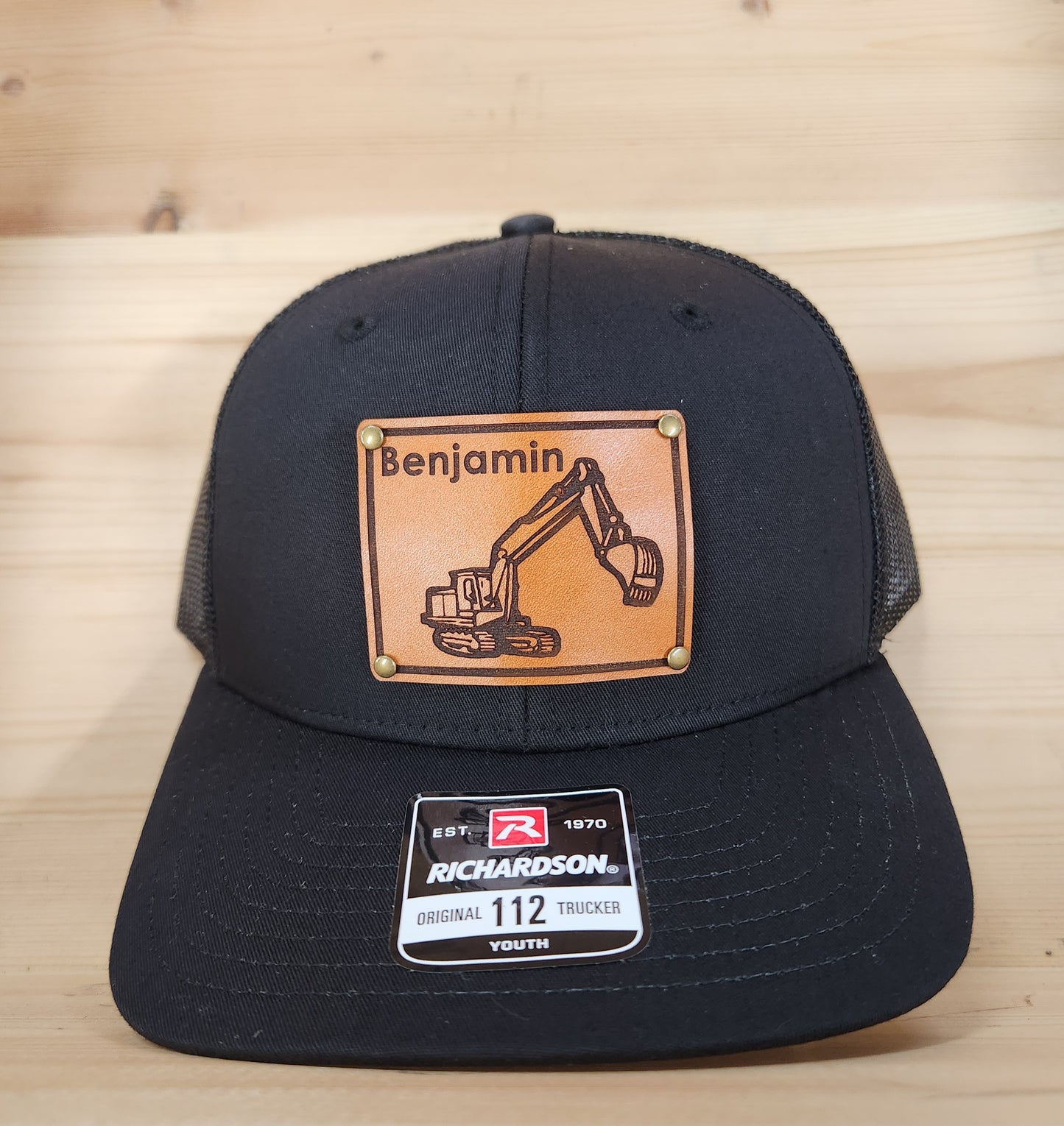 Kids Excavator Hat with Name