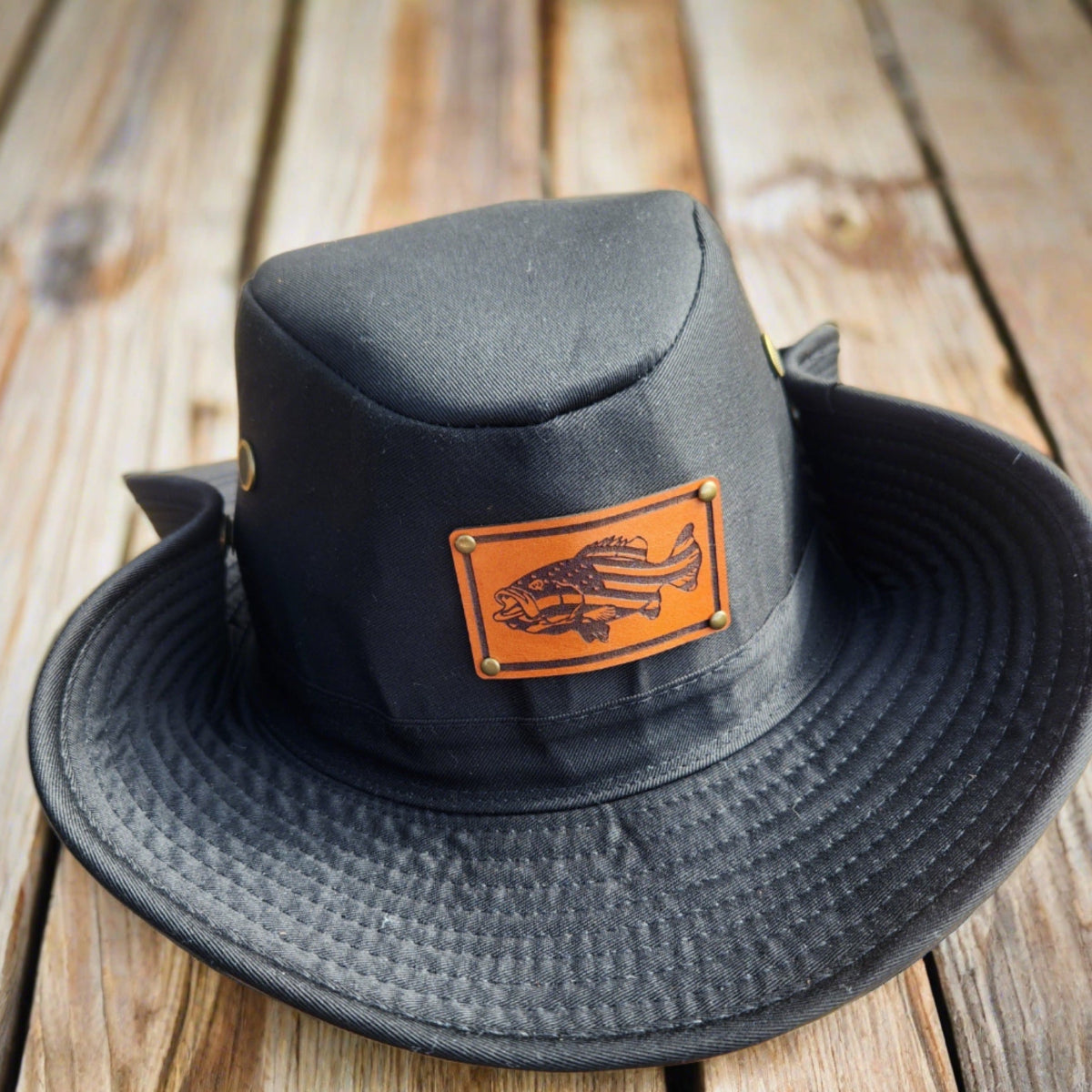 Bass Fish Boonie hat - Adjustable Outback hat with neck protection