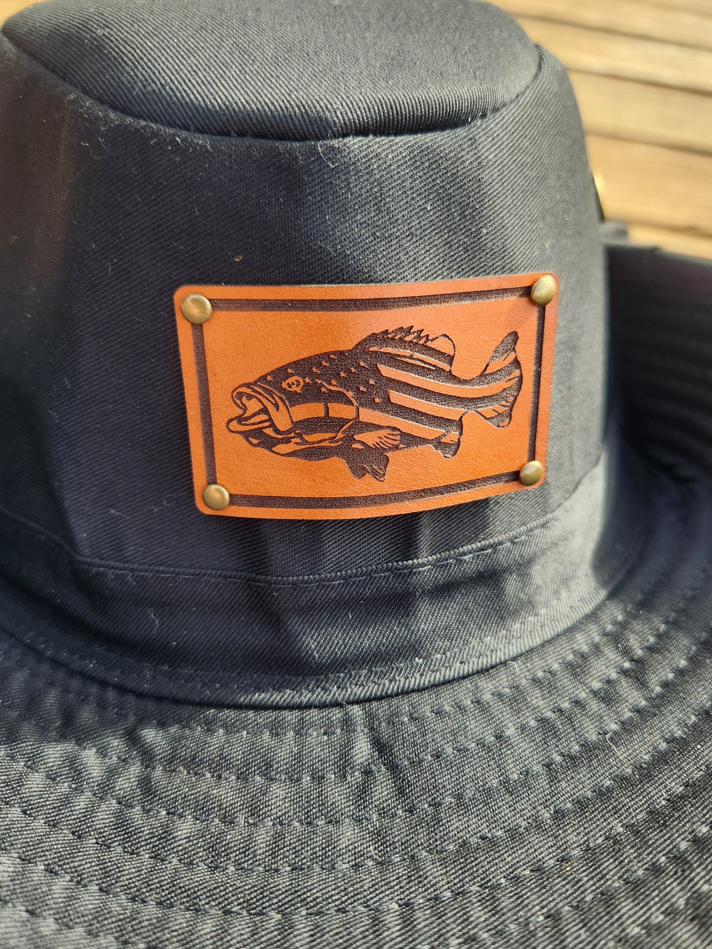 Bass Fish Boonie hat - Adjustable Outback hat with neck protection