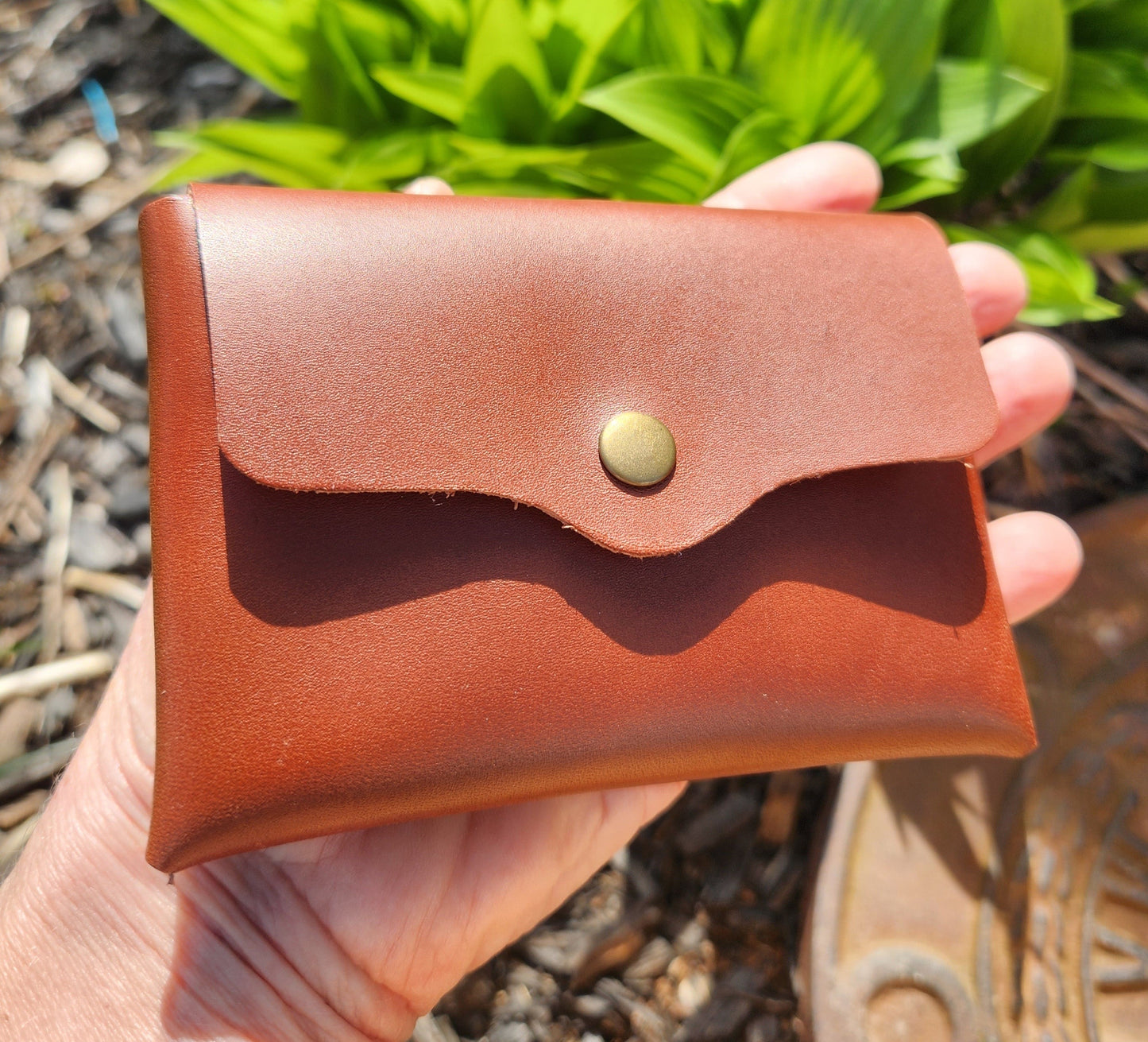 Leather clutch wallet - handcrafted leather wallet - coin purse