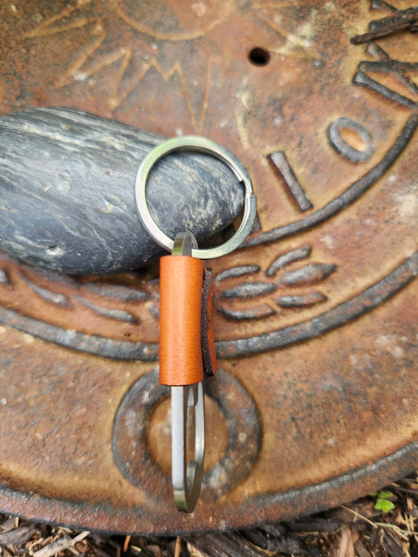 Trinity Knot Leather Bottle Opener Key ring
