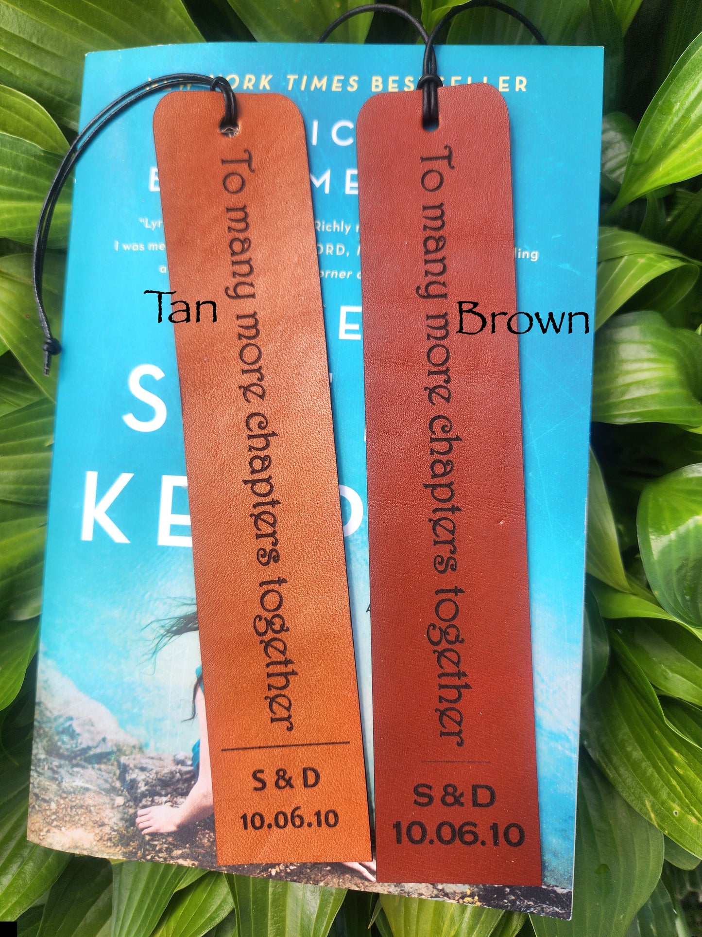 Couples Initials personalized book mark - To many more chapters