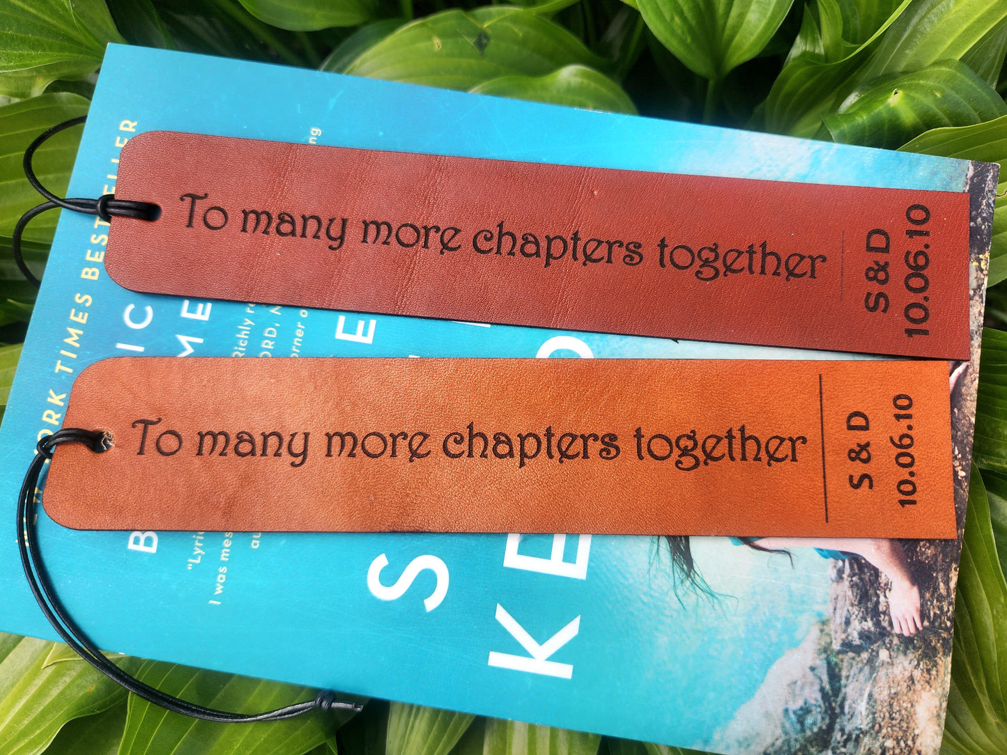 Couples Initials personalized book mark - To many more chapters