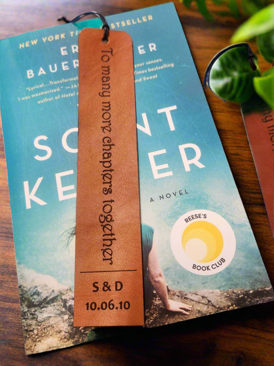 Couples Initials personalized book mark - To many more chapters
