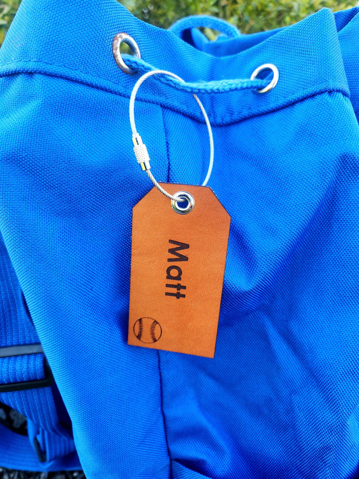 Leather bag ID tags for Gym bag/Backpacks