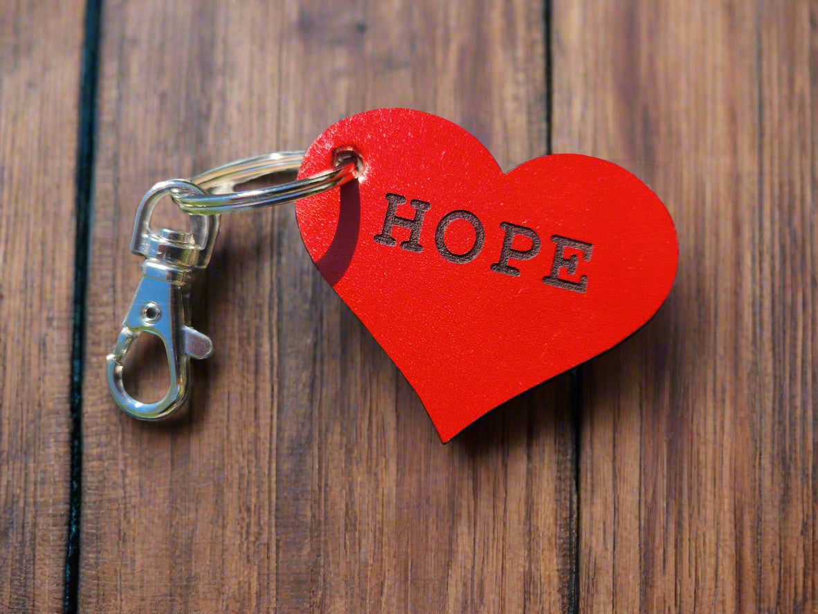 Heart Shaped Leather Key Ring - Custom Sweetheart keyring