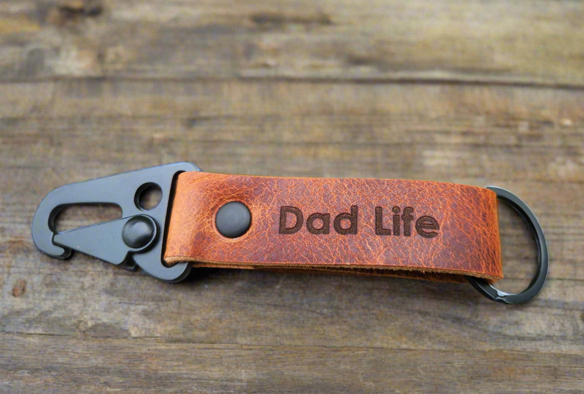 Your message Tactical leather key ring with HK hook & ring