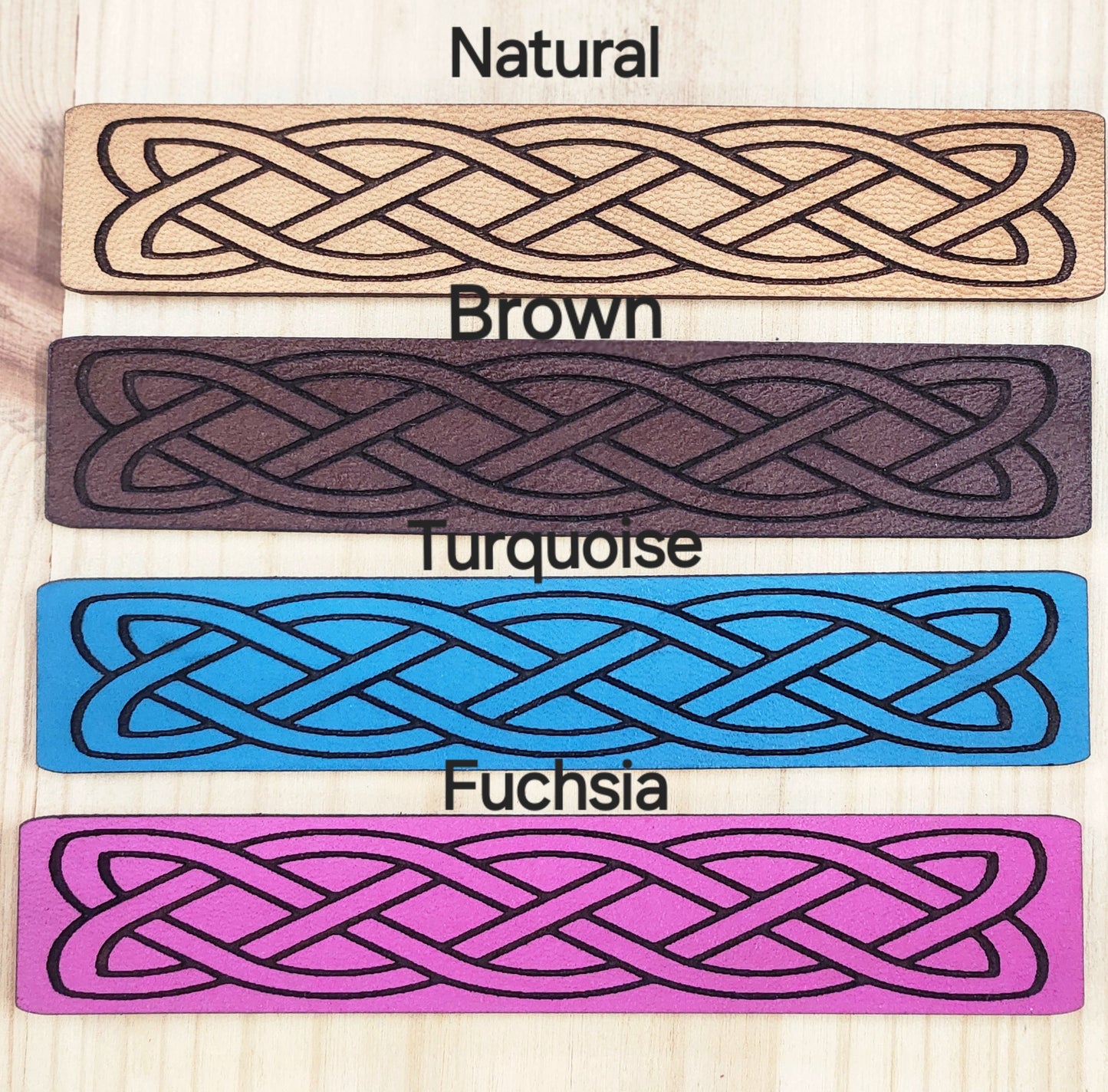 Dog Paws design leather barrette - engraved barrette