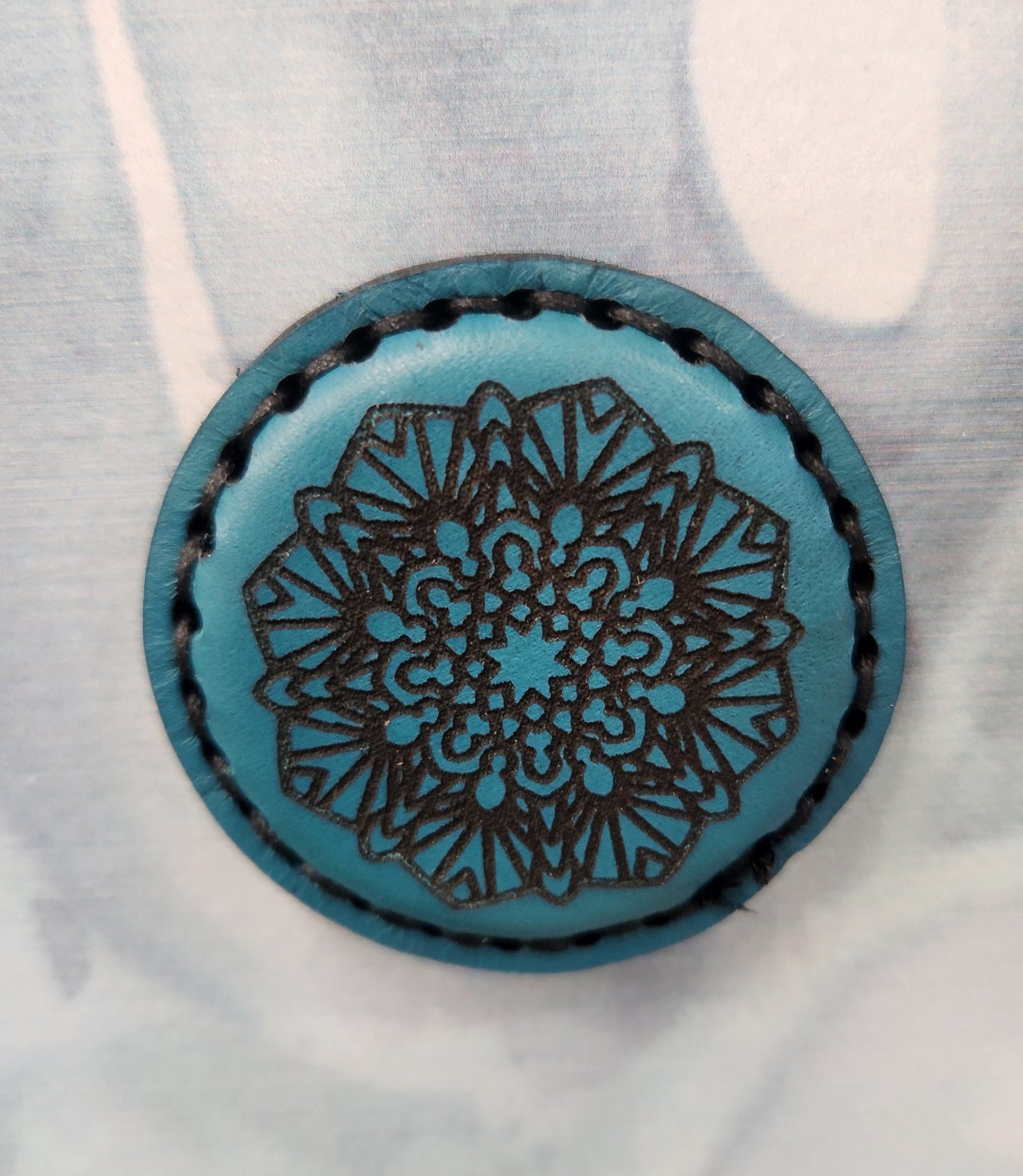 Leather Magnets - Mandala design Fridge magnet