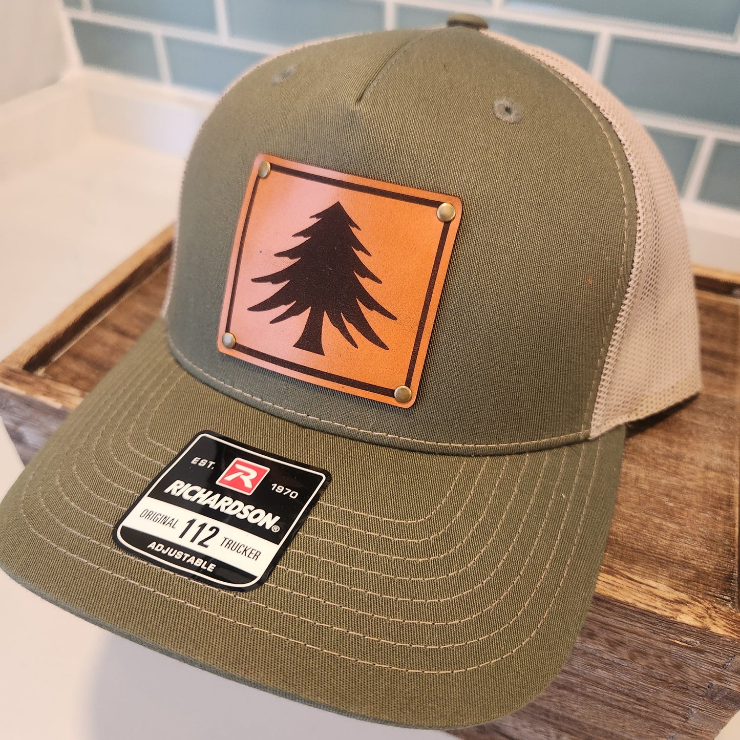 Pine Tree Leather patch Hat - Richrdson hat
