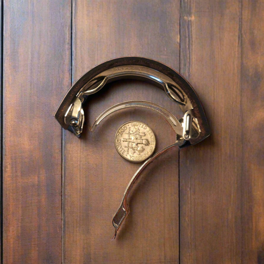 Leather Ponytail holder - Celtic knot ponytail barrette