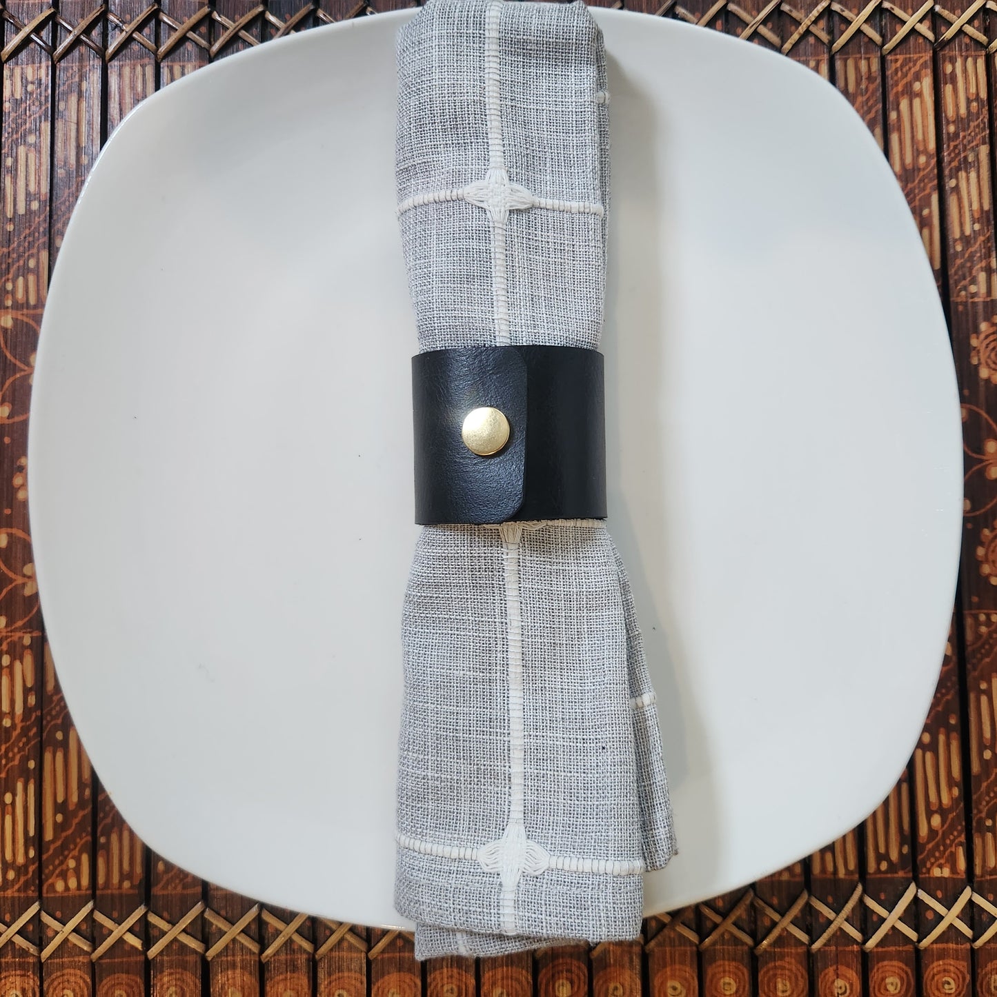 Leather Napkin Rings - USA Made leather