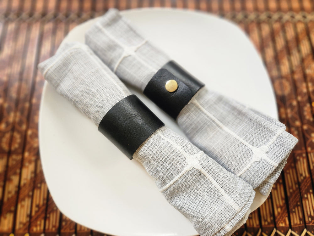 Leather Napkin Rings - USA Made leather