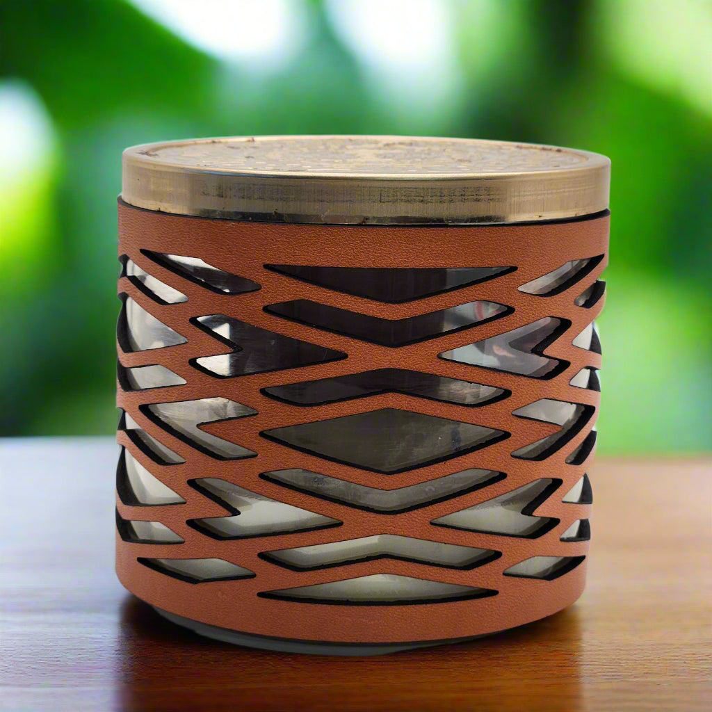 Daisies Leather Candle Wrap for B & BW 14-14.5OZ 3 wick candle