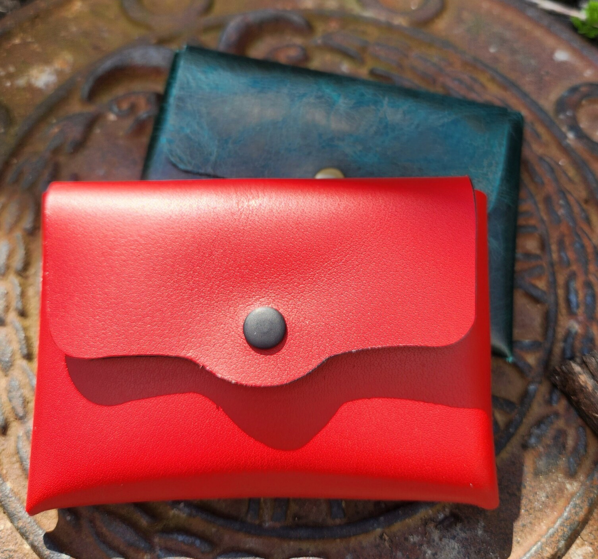Leather clutch wallet - handcrafted leather wallet - coin purse