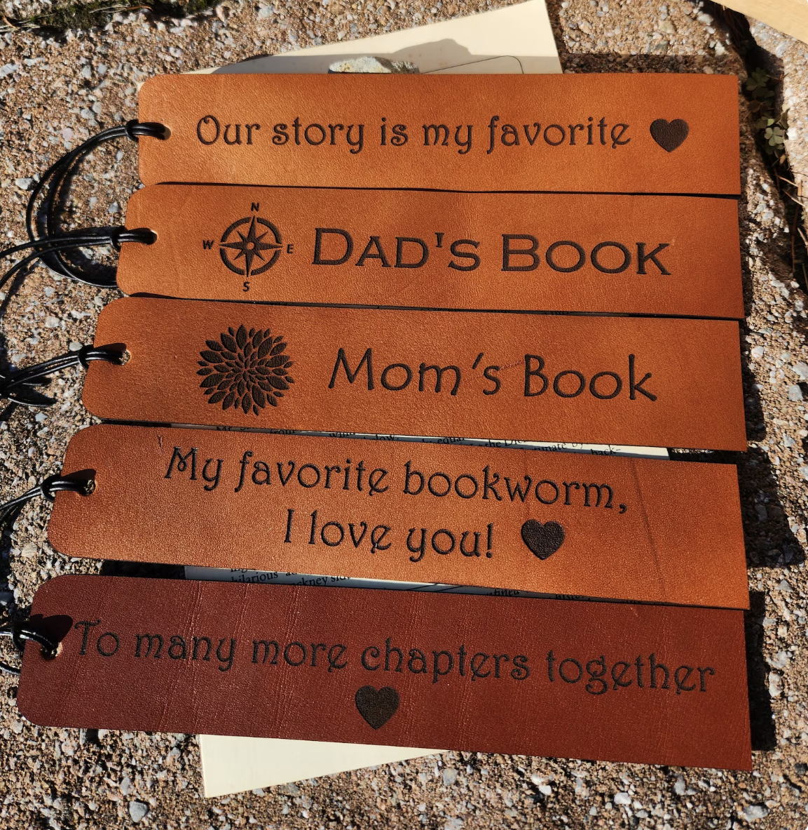 Couples Initials personalized book mark - To many more chapters