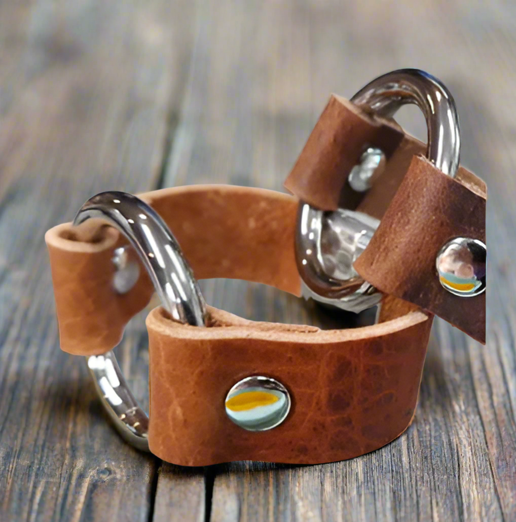 Ring Leather vintage bracelet