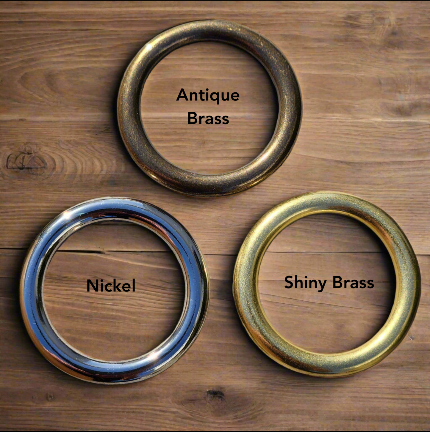 Brass Ring leather bracelet - vintage ring bracelet- Large ring