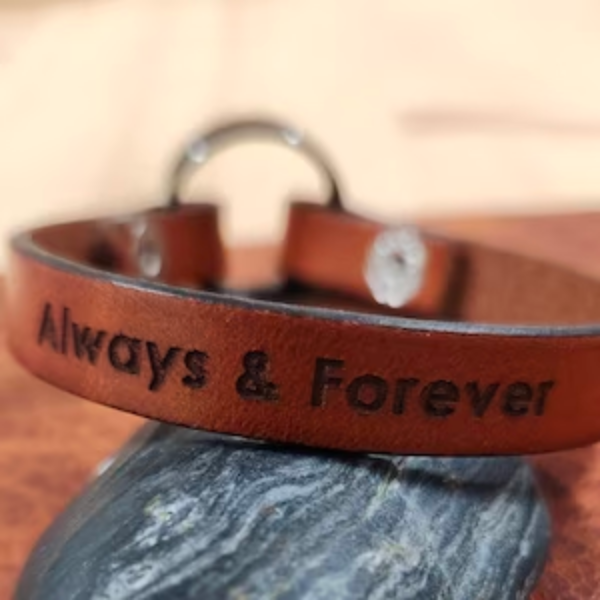 Leather Widow - add a ring Bracelet - Personalized