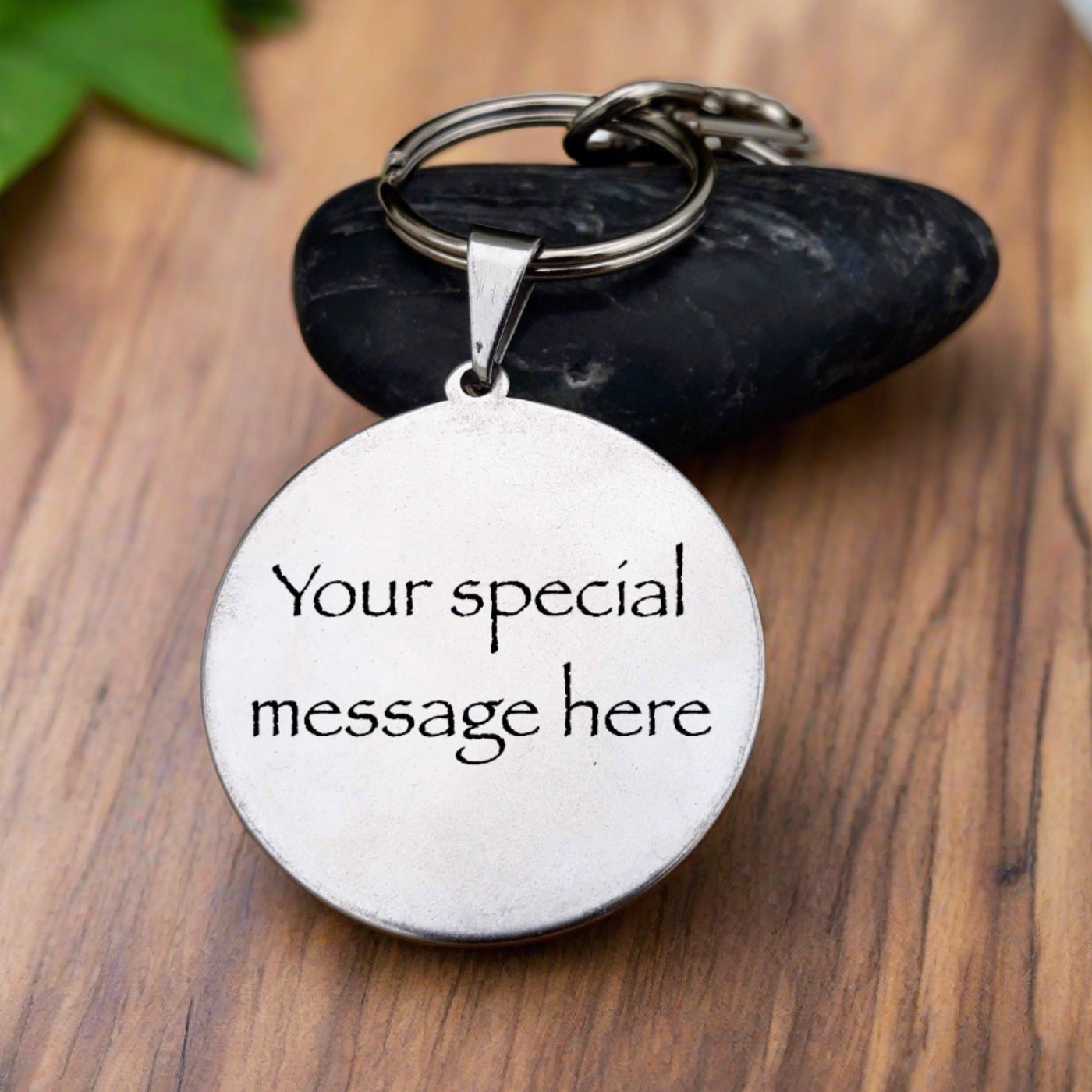 Iron worker journeyman spud wrench engraved Leather keychain