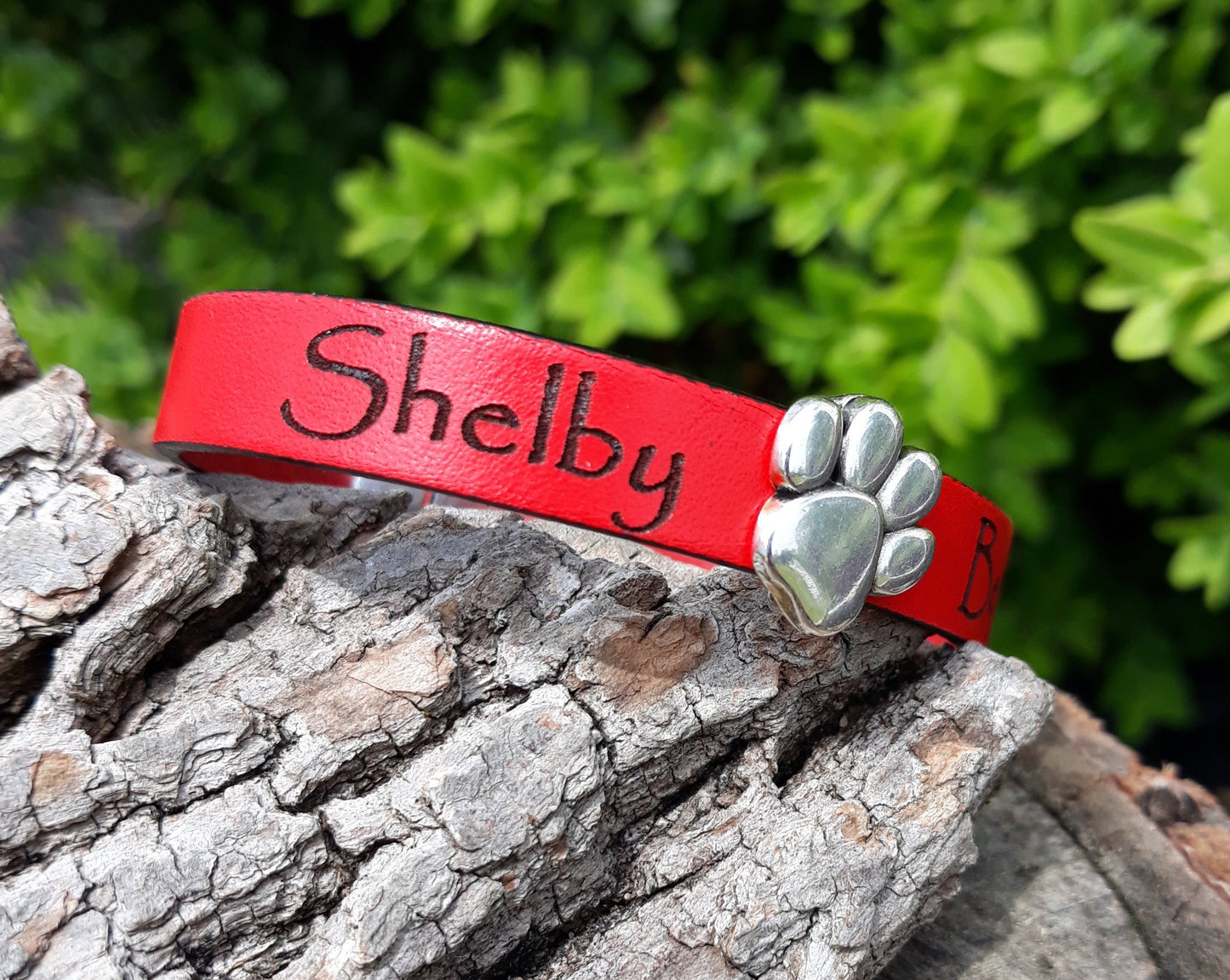 Dog name personalized Leather Bracelet