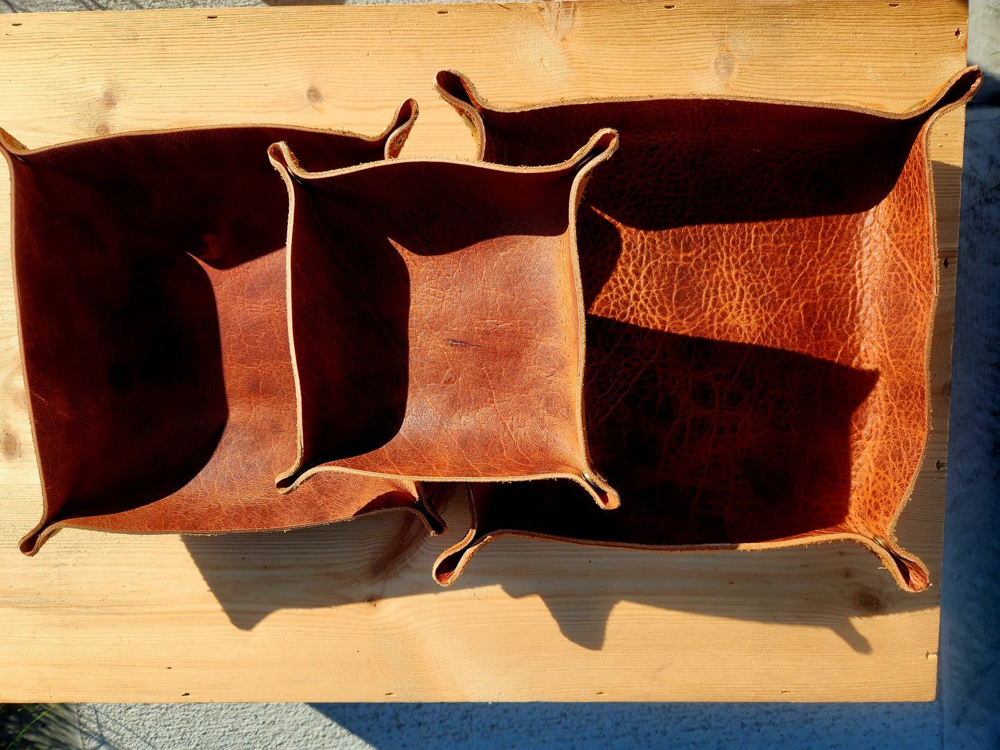 Personalized Leather catchall Tray - Personalized Valet tray