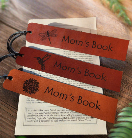 MOMS BOOK leather book mark