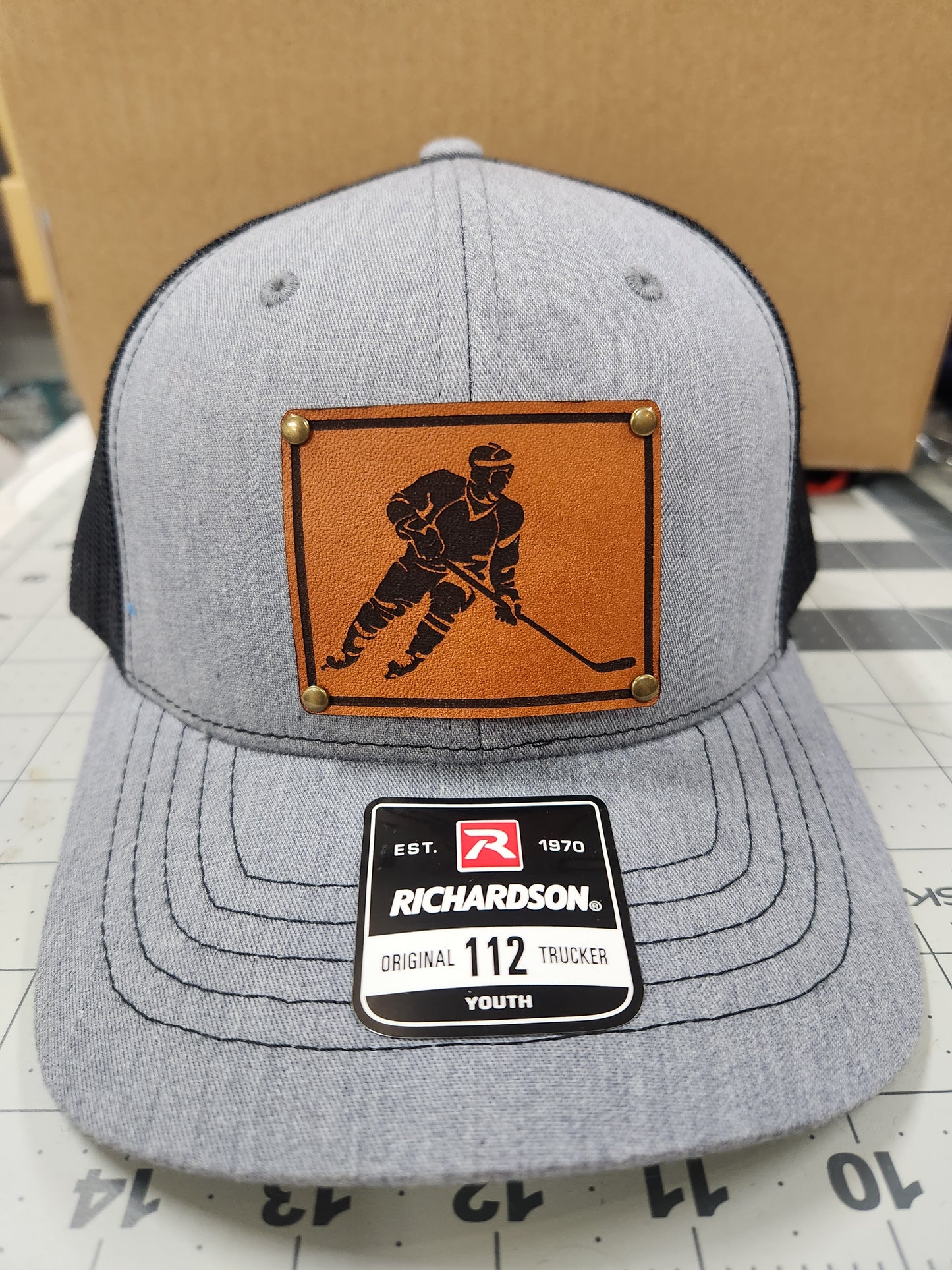 Kids Hockey Player hat with name & number