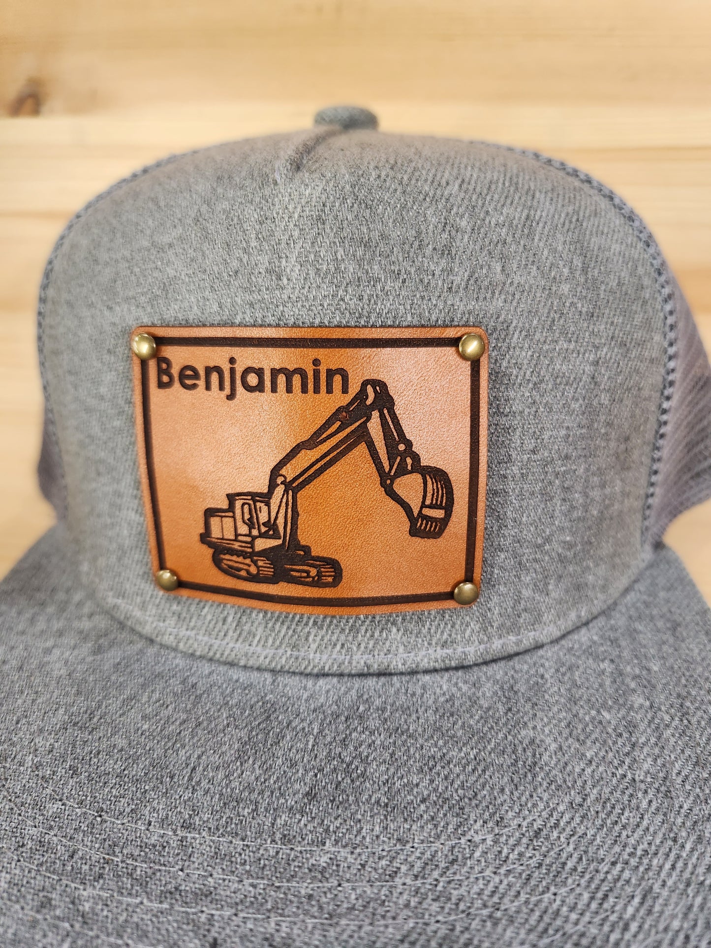 Kids Excavator Hat with Name