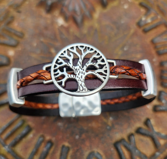 Tree of Life Leather bracelet for him