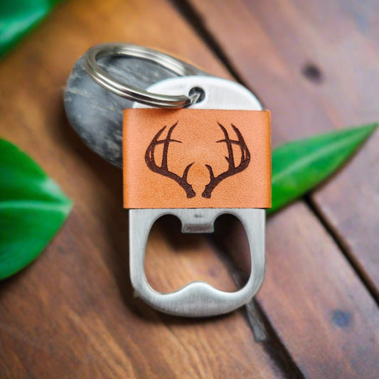 Antlers Hunting Bottle opener Key Ring