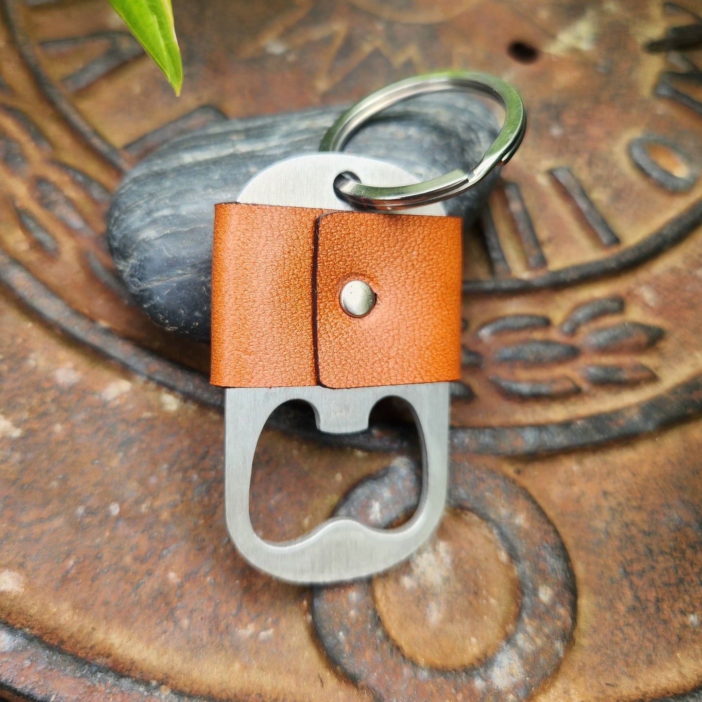 Pot Leaf Bottle Opener Key Ring