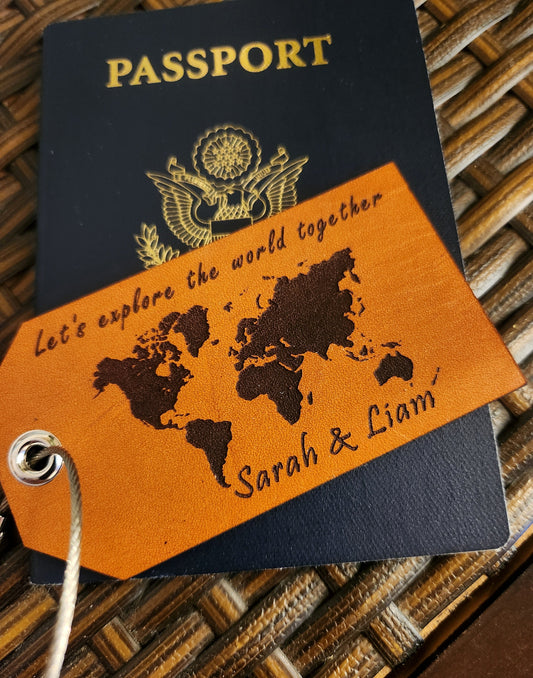 Couple Personalized Luggage Tags SET