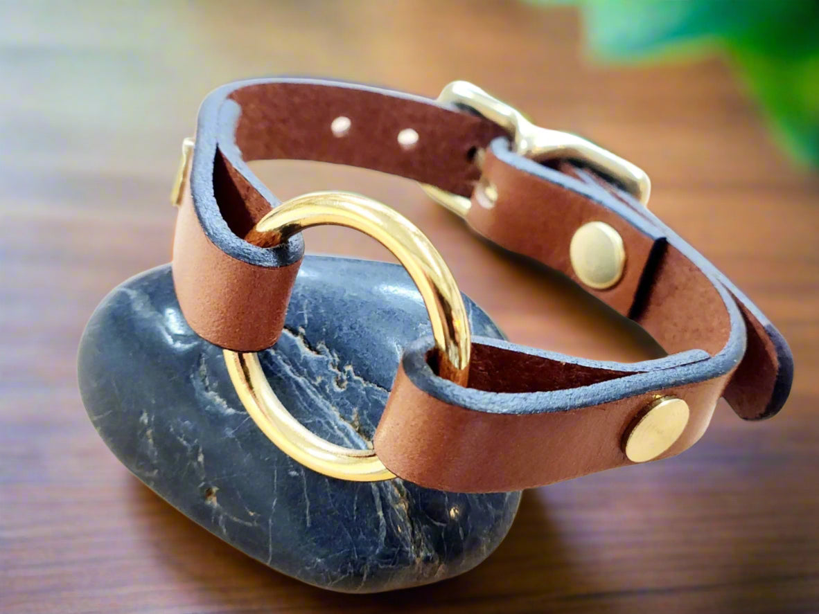 Widow Add a Ring Bracelet - Leather adjustable add a ring bracelet