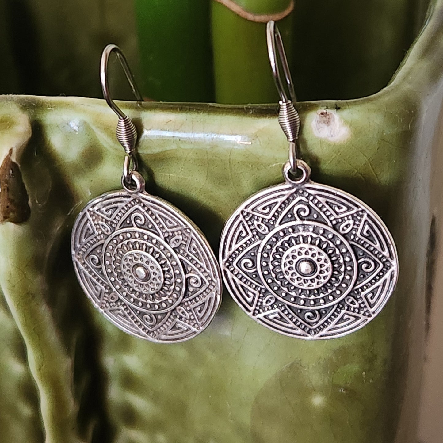 Mandala Dangle Earrings - Boho earrings