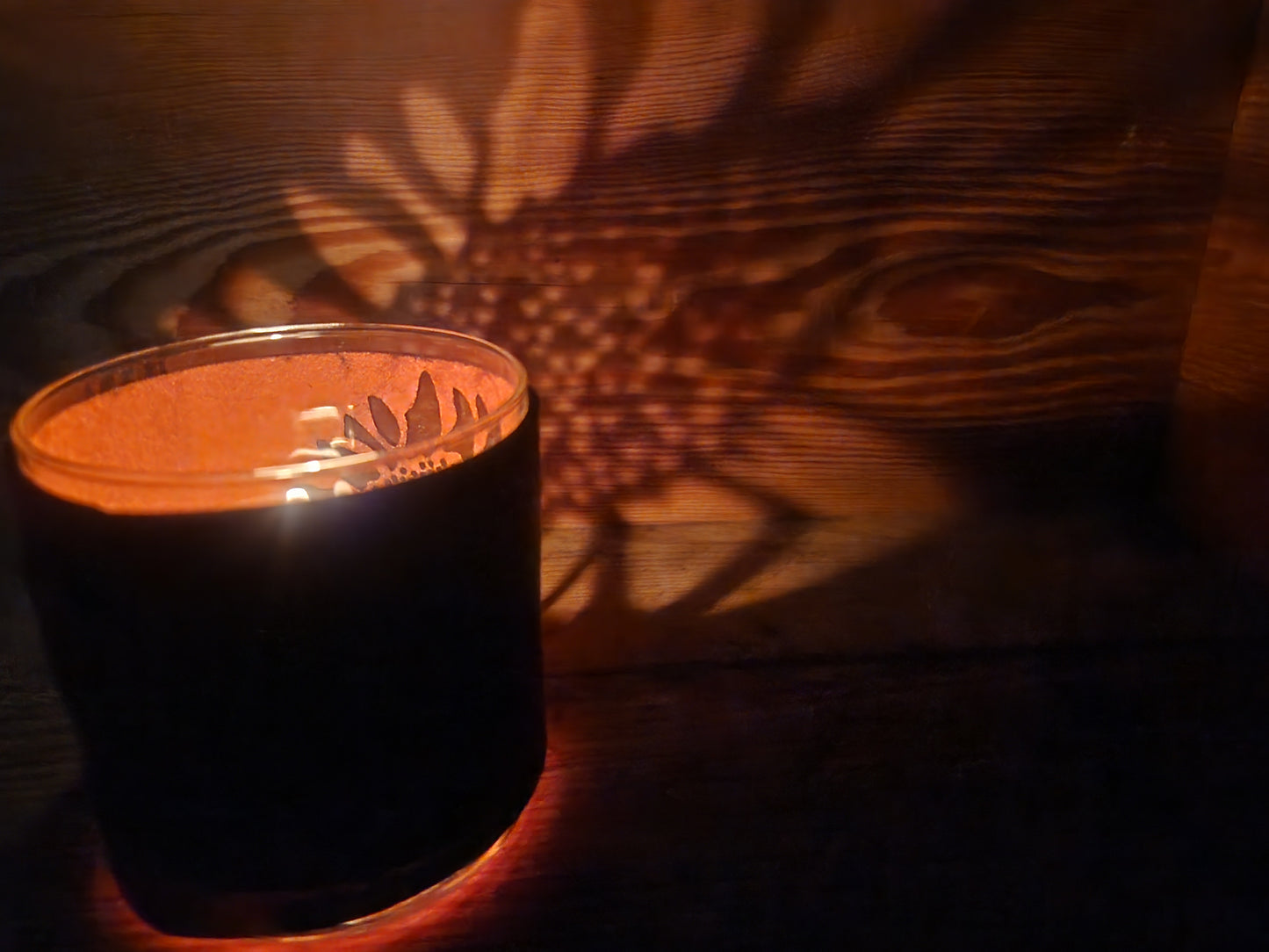 Sunflower Leather & Glass Candle set